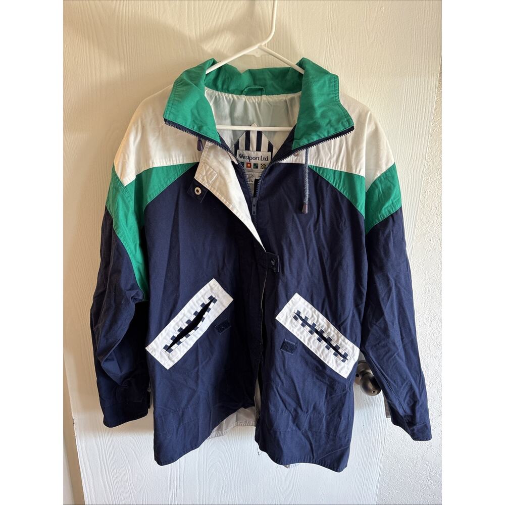 vintage 90s Westport LTD colorblock windbreaker Size Large